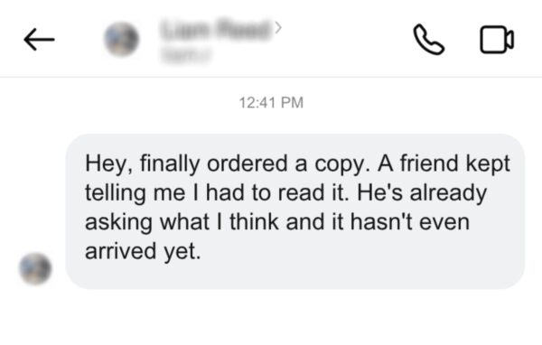 Message from a reader, 1 of 20