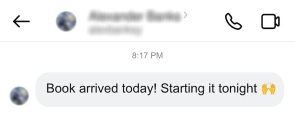 Message from a reader, 2 of 20