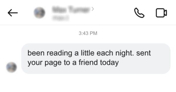 Message from a reader, 17 of 20