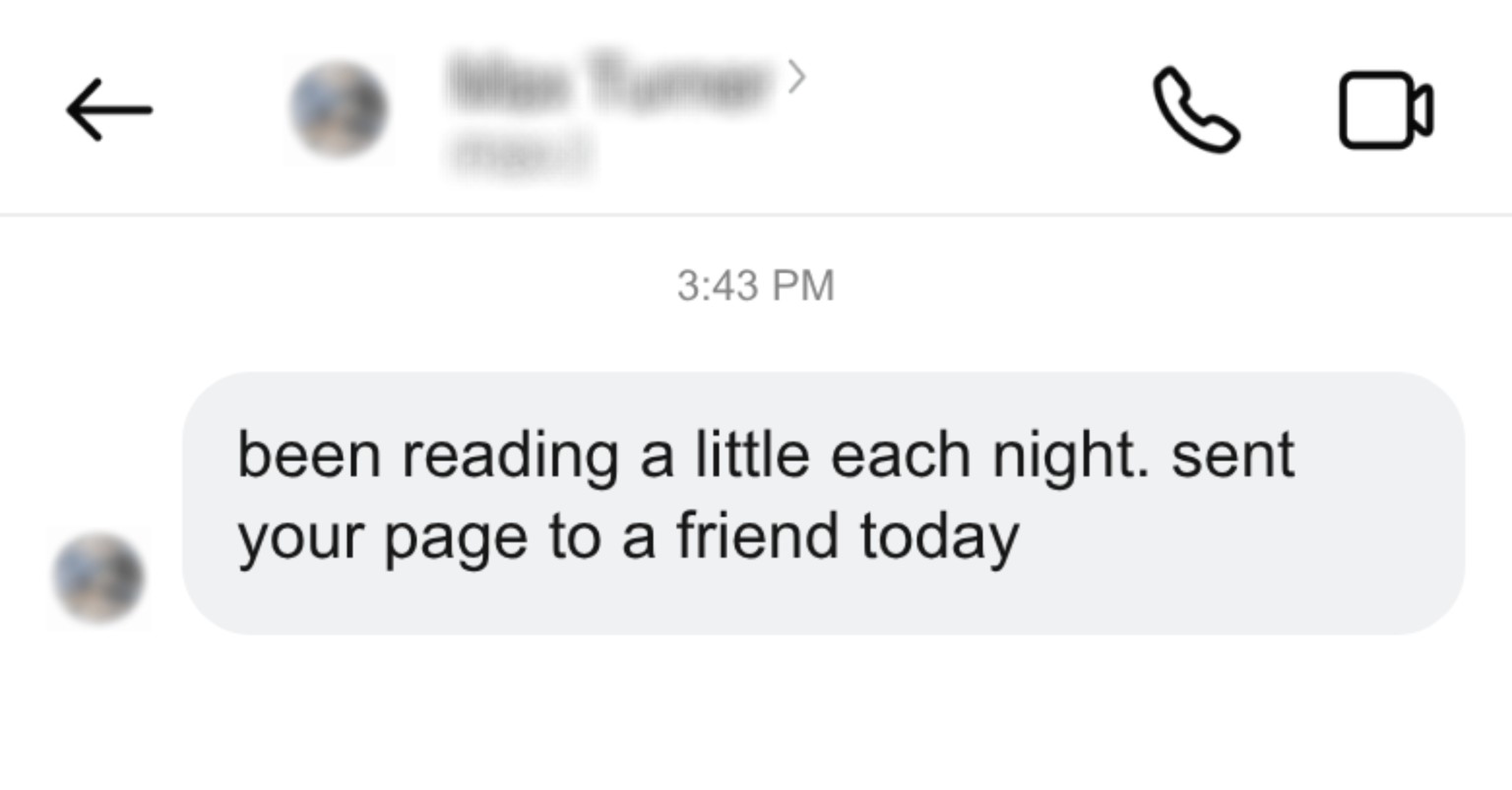 Book message 17
