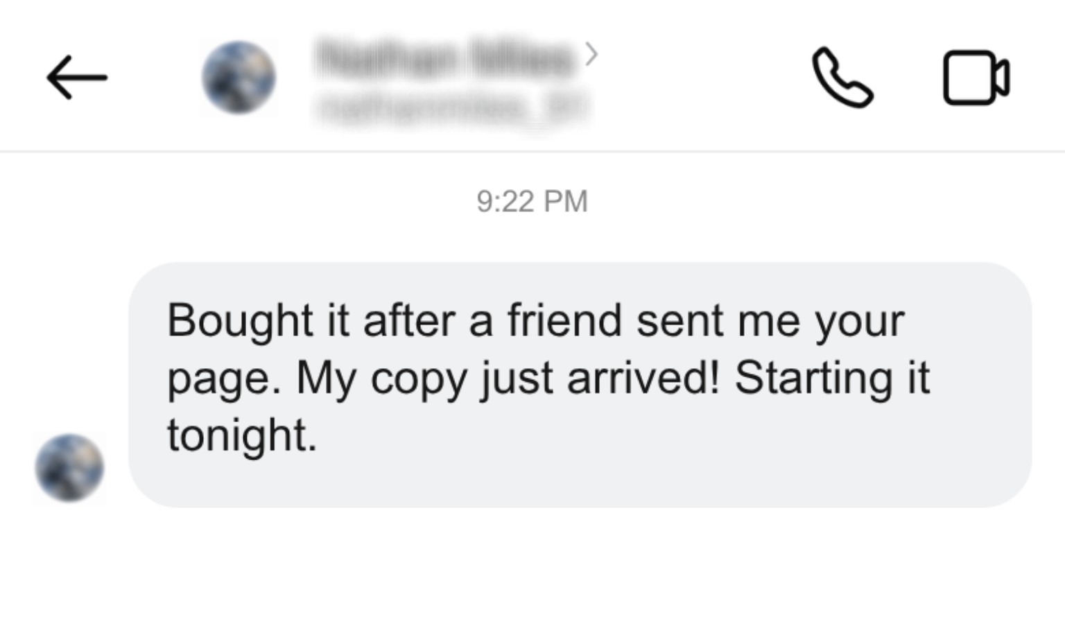 Book message 18